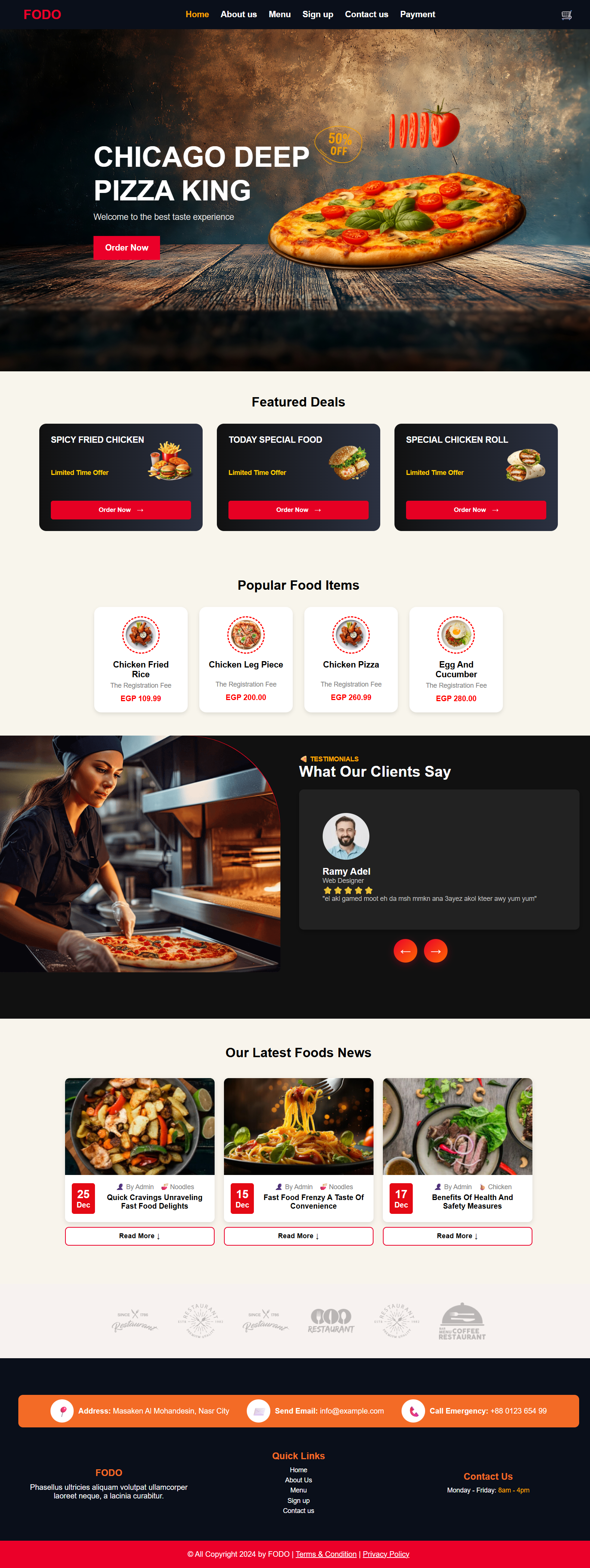 FODO Restaurant Website 1
